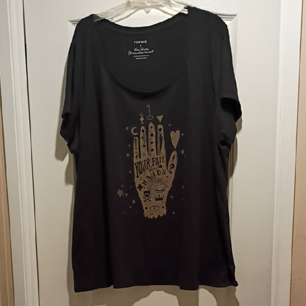 Torrid Black Hand Graphic Tee